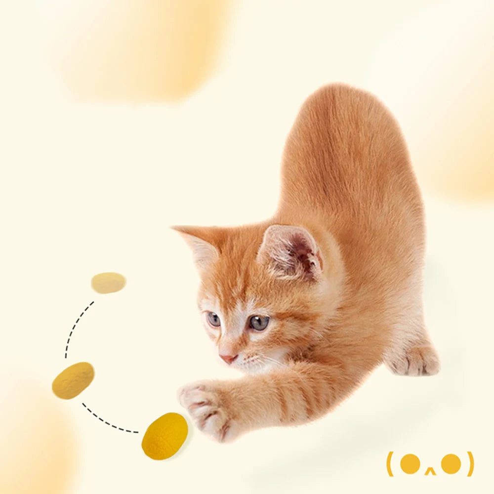 Cat Toys Are Pure Natural, No Dyeing, No Bleaching, Complete Drying, with Chrysalis and Silkworm Cocoons To Amuse Cat Artifacts