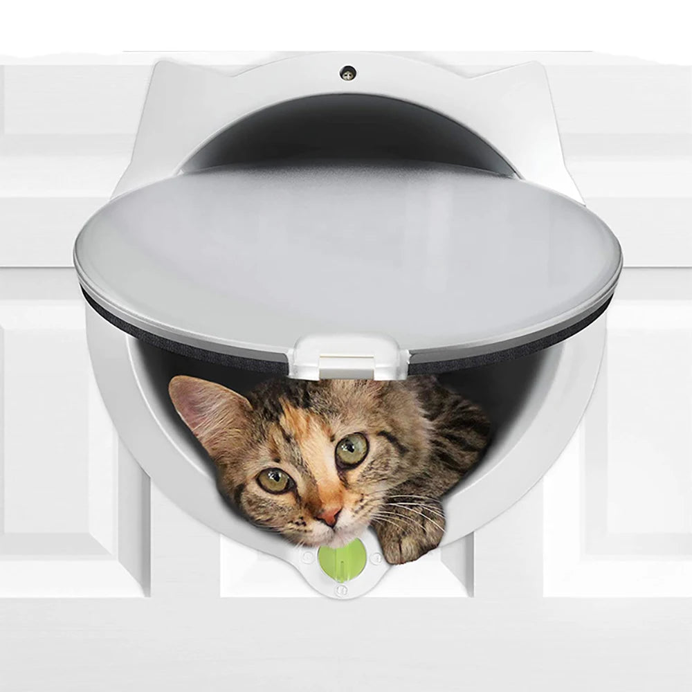 Cat door, free entry and exit, door opening for pets, cats and dogs, installation of glass door, wooden door, and iron door